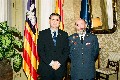 Audiència oferta pel president al cap de l'aeròdrom militar de Pollença, Sr. José Bonediació unificada de guàrdies civils, Sr. José M Perpinyà